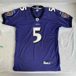 Joe Flacco Baltimore Ravens Jersey Purple Mens 50 Sewn Authentic